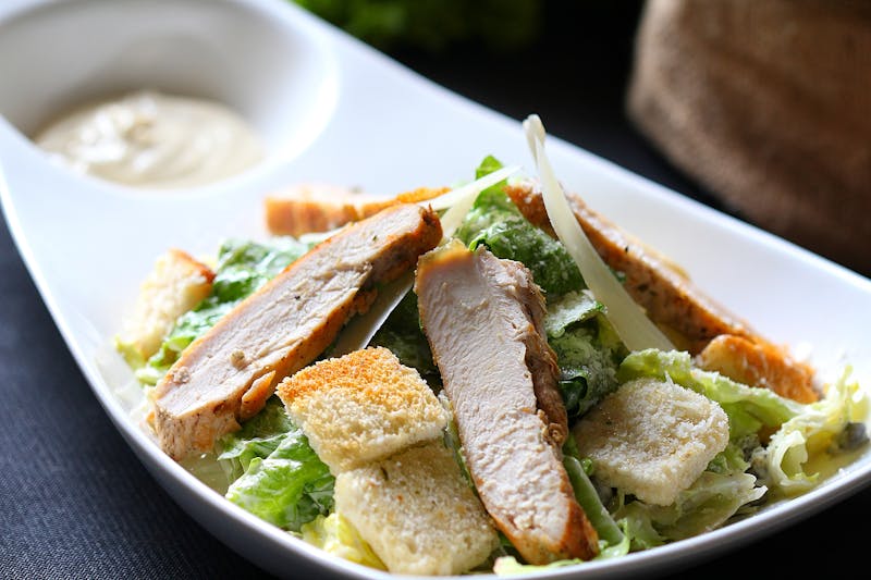 Ranch House Salad with grilled chicken and house dressing