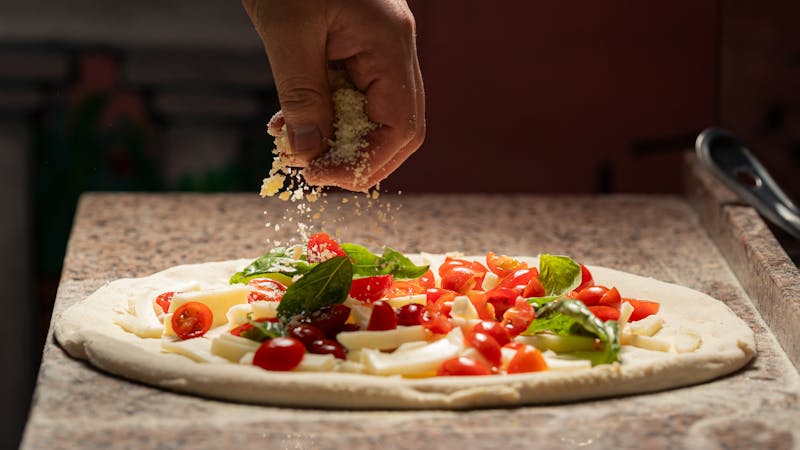 Garden Veggie pizza with fresh vegetables